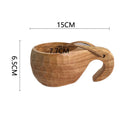 Traditional Norse Wood Carved Mug