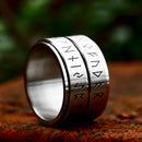 Futhark Runes Stainless Steel 8mm Ring