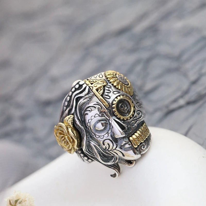 Hel's Face 925 Sterling Silver Ring