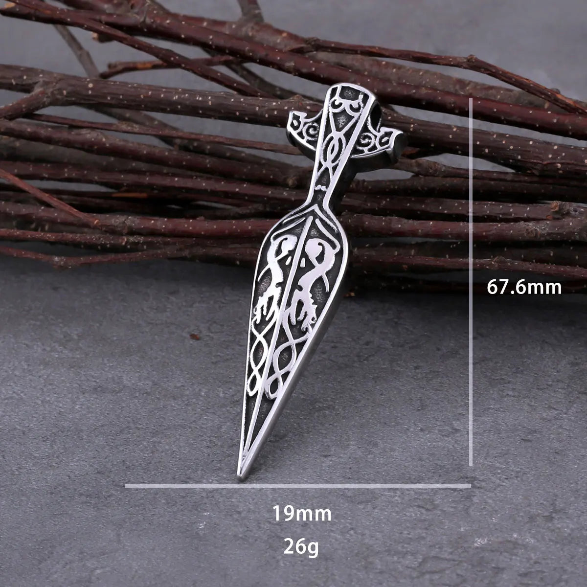 Gungnir - Odin's Spear  Stainless Steel Necklace