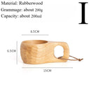 Traditional Norse Wood Carved Mug