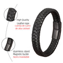 Warrior Braided Wristband Genuine Leather Bracelet