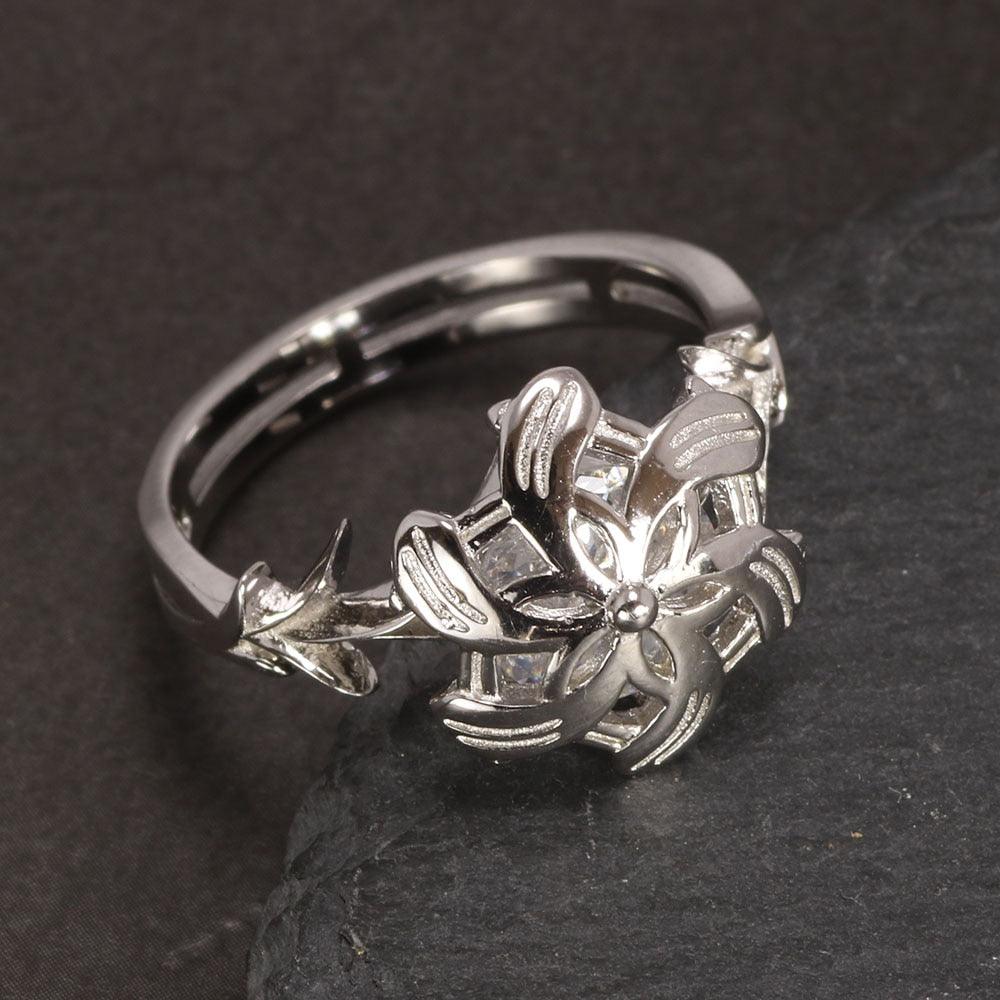 Alfheim Kingdom Galadriel Nenya Ring in 925 Sterling Silver and Zircon Stones