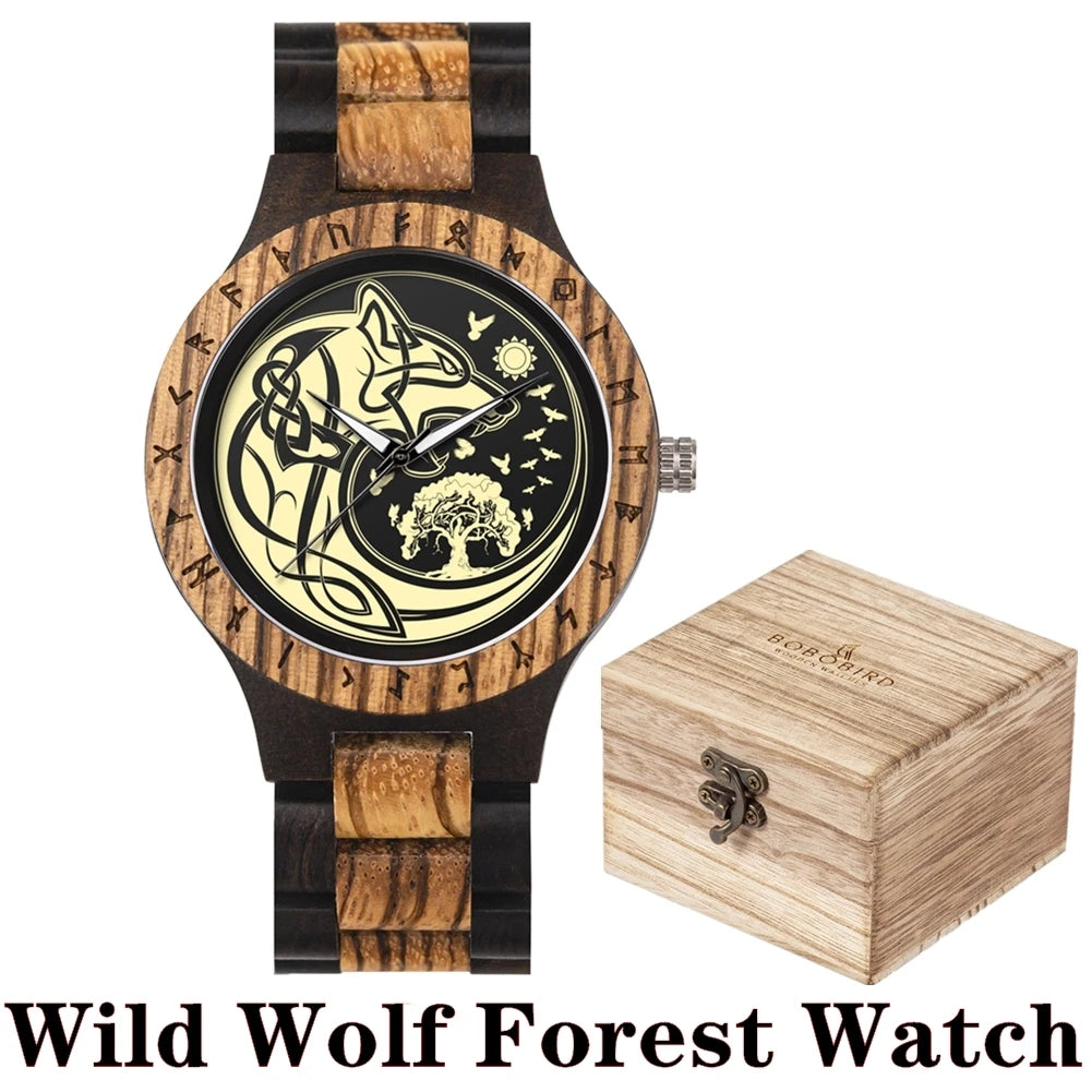 Viking Vintage Wooden Watch