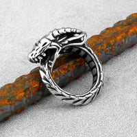 Jormungandr Bites her Tail 316L Stainless Steel Ring