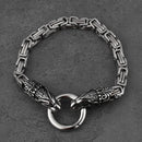 Freya Cat with Runes Steel Bracelet