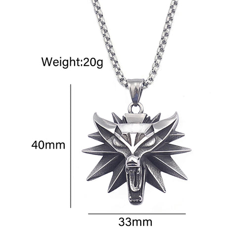 The Witcher Viking Wolf Necklace