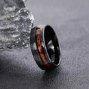 Seafarer Ring in Tungsten Carbide and Oak