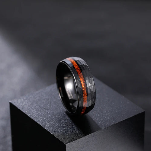 Seafarer Ring in Tungsten Carbide and Oak