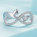 Freya Cat Sterling Silver Ring with Cubic Zirconia