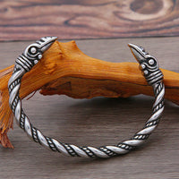 Odin's Ravens Stainless Steel Arm Ring Bracelet