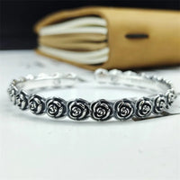 Flowers From The Garden of Freyja 925 Sterling Silver Bracelet