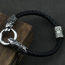 Freya Cat with Runes Steel Bracelet