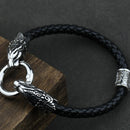 Freya Cat with Runes Steel Bracelet