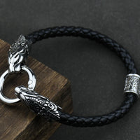 Bracelet en acier Freya chat avec runes