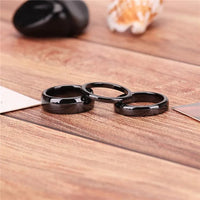 Ullr Oath Ring Smooth Black Titanium Carbide Ceramics Wedding Band