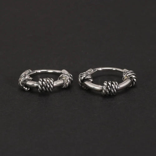 Oseberg Knot 925 Sterling Silver Earrings