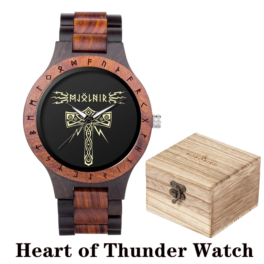 Viking Vintage Wooden Watch