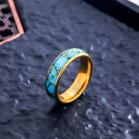 Valhalla Sky Turquoise and Tungsten Carbide Ring