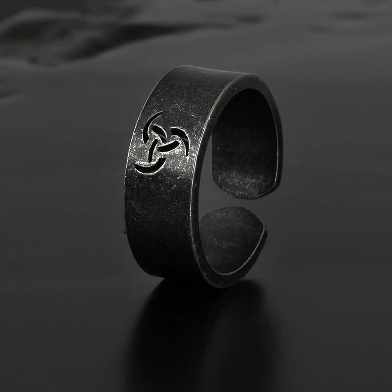 Dark Runes 8mm Adjustable Ring
