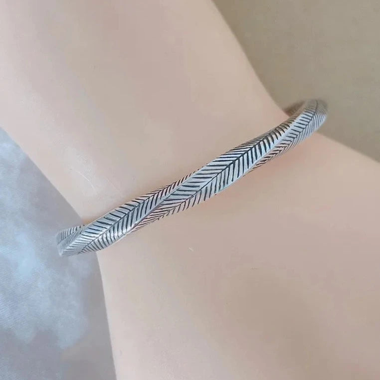 Raven Feather 990 Sterling Silver Arm Ring
