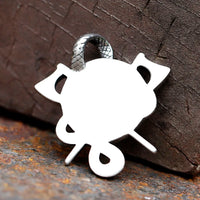 Viking Axe and Shield Stainless Steel Pendant