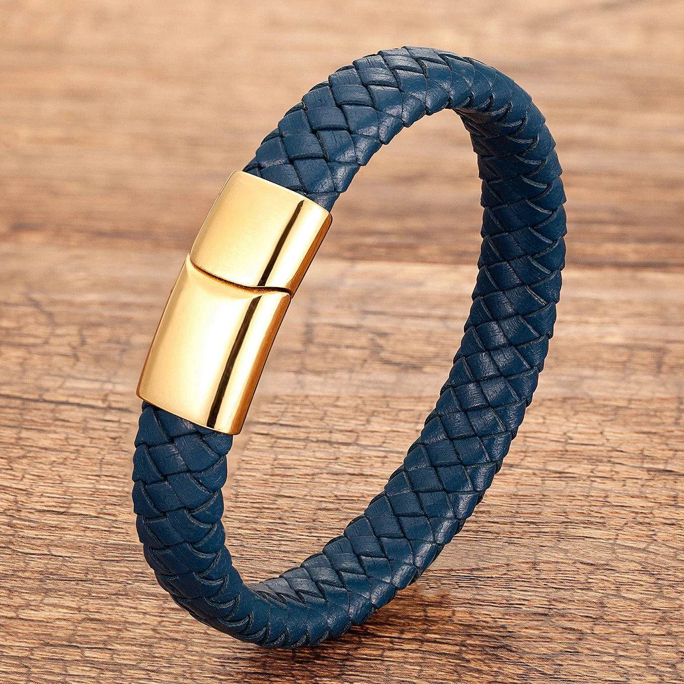 Warrior Braided Wristband Genuine Leather Bracelet