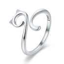 Freya's Cat Adjustable Ring in 925 Silver