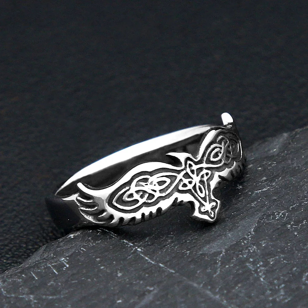 Raven of Odin Stainless Steel Ring