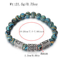 Runes in Lava Stone Bracelet