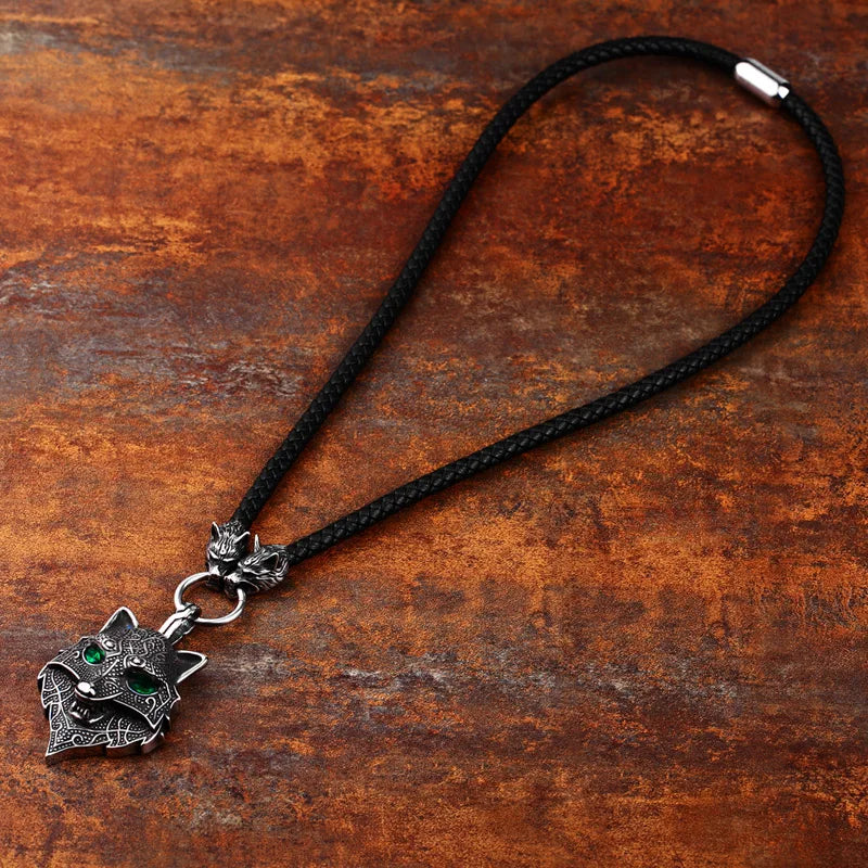 Snarling Fenrir - 316L Stainless Steel Necklace