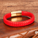 Warrior Braided Wristband Genuine Leather Bracelet