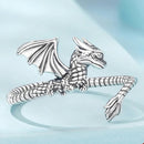 Dragon Fafnir Wing 925 Sterling Silver Adjustable Ring