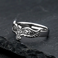 Raven of Odin Stainless Steel Ring