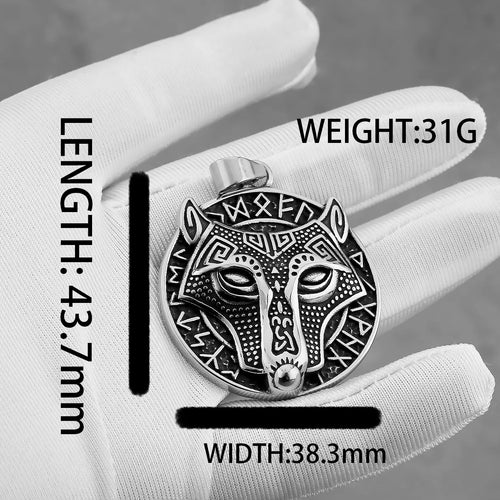 Fenrir Head Stainless Steel Necklace
