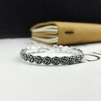 Flowers From The Garden of Freyja 925 Sterling Silver Bracelet