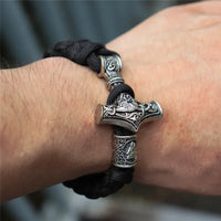 Mjolnir Hammer Paracord Amulet