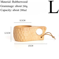 Traditional Norse Wood Carved Mug