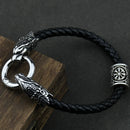 Freya Cat with Runes Steel Bracelet