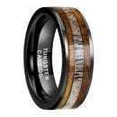 Frigg's Bounty Tungsten and Deer's Antler Wedding Band
