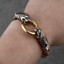 Freya Cat with Runes Steel Bracelet