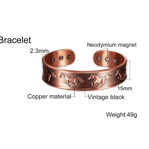 Sleipnir Copper Bracelet and Ring Set