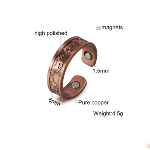 Sleipnir Copper Bracelet and Ring Set