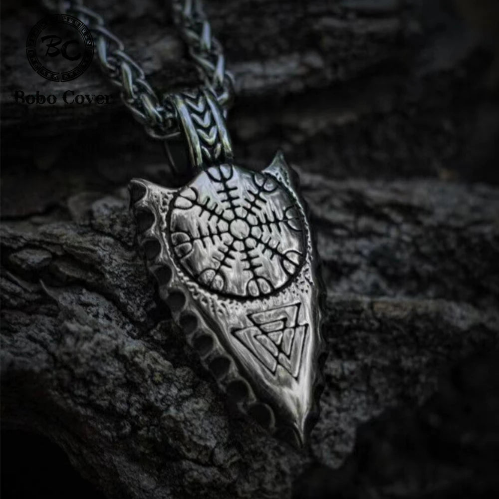 Spear of Odin Gungnir Steel Necklace