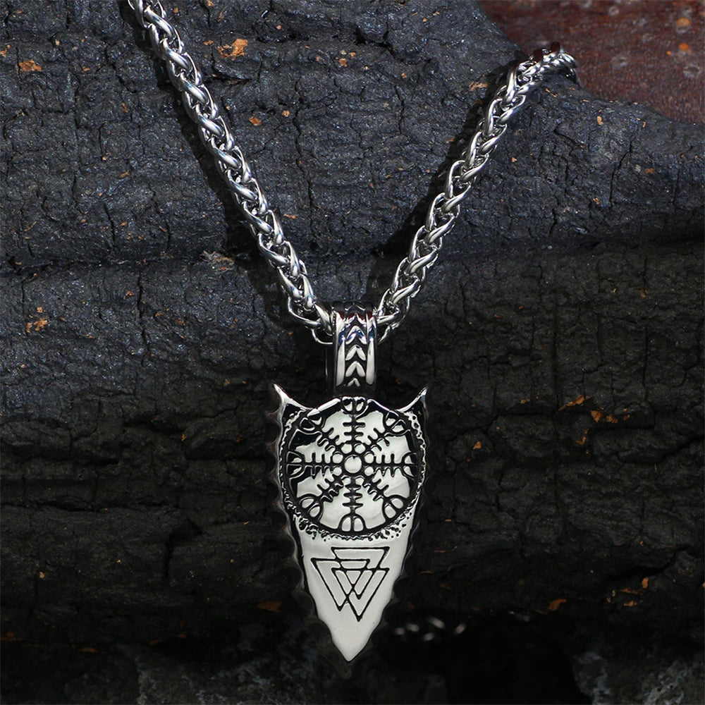 Spear of Odin Gungnir Steel Necklace