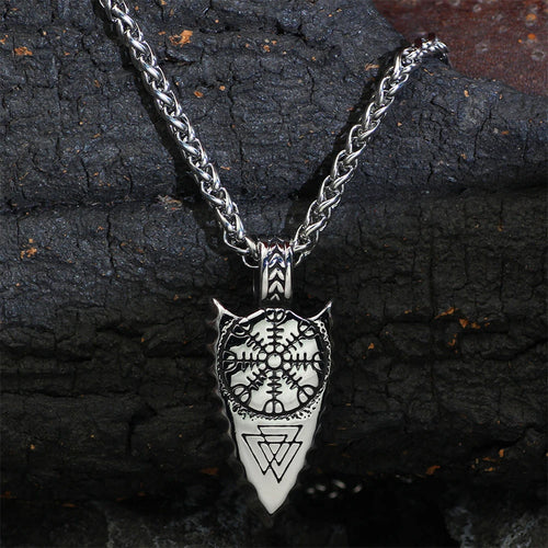 Spear of Odin Gungnir Steel Necklace