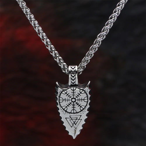 Spear of Odin Gungnir Steel Necklace