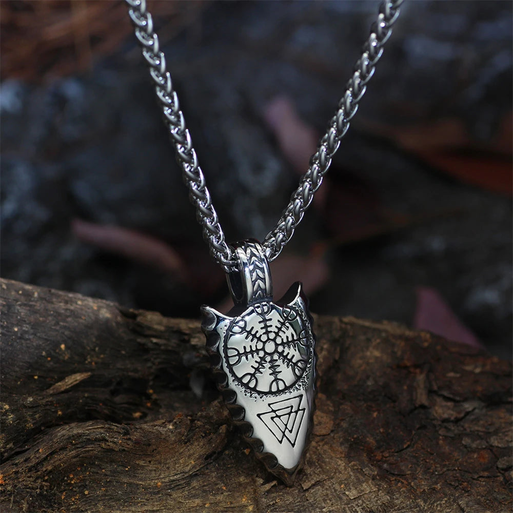 Spear of Odin Gungnir Steel Necklace
