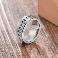 Spinning Viking Rune Ring in Stainless Steel