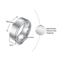 Spinning Viking Rune Ring in Stainless Steel
